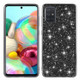 For Galaxy A51 Plating Glittery Powder Shockproof TPU Protective Case(Black)