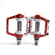 MPEDA Mountain Bike Bearing Pedal Ultra-Light Aluminum Alloy Non-Slip Bearing Pedal, Size: 930(White Red)