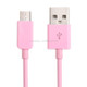 20 PCS 1m Micro USB Port USB Data Cable, For Galaxy, Huawei, Xiaomi, LG, HTC and other Smartphones(Pink)