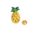 10 PCS Cartoon Fruit Series Alloy Oil-Dripping Cufflinks(Pineapple)