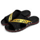 Flying Weaving Comfortable and Breathable Ultra-light Casual Slippers for Men (Color:Black Yellow Size:38)