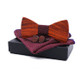 3 in 1 Men Rosewood Bowknot + Pocket Square Towel + 2 Cufflinks Set(Red)