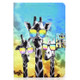 For Amazon Kindle HD 8 (2020) Electric Pressed TPU Colored Drawing Horizontal Flip Leather Case with Holder & Pen Slot(Glasses Giraffe)