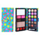 26 Colors Makeup 18 Colors Anti-blooming Eye Shadow Makeup Palette + Blush Pressed Powder Frozen Lipstick Eyebrow Powder with Mirror & Brush, Wallet Case Style Set(Blue)