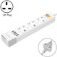 LDNIO SK3460 4 x USB Ports Multi-function Travel Home Office Socket, Cable Length: 1.6m, UK Plug