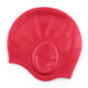 Silicone Ear Protection Waterproof Swimming Cap for Adults with Long Hair(Red)