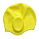 Silicone Ear Protection Waterproof Swimming Cap for Adults with Long Hair(Yellow)