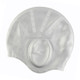 Silicone Ear Protection Waterproof Swimming Cap for Adults with Long Hair(Silver)