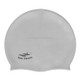 Adult Solid Color Waterproof Silicone Swimming Cap(Silver)