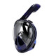 COPOZZ Snorkeling Mask Full Dry Snorkel Swimming Equipment, Size: L(Transparent Blue Black)