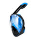 COPOZZ Snorkeling Mask Full Dry Snorkel Swimming Equipment, Size: S(Dark Blue)