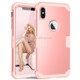 Dropproof PC + Silicone Case for iPhone XS Max (Rose Gold)
