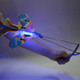 Flash Slingshot Aircraft Rotary Plastic Plane for Kids Gift Toys, Random Color Delivery