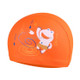 Children Waterproof Hair Care PU Coated Cute Frog Pattern Swimming Cap(Orange)