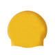 Glossy Seamless Pure Silicone High Elasticity Professional Swimming Cap(Yellow)