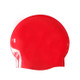 Glossy Seamless Pure Silicone High Elasticity Professional Swimming Cap(Red)