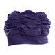 Women Earmuffs Pleated Cloth Swimming Cap(Purple)