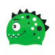 Children Cartoon Dinosaur Comfortable Silicone Swimming Cap(Green1)