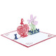 2 PCS Thanksgiving Mother Day Blessing Three-Dimensional Card Paper Sculpture 3D Holiday Card