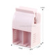 2 PCS Toothpaste Squeezer Multifunctional Toothbrush Rack Wall-Mounted Bathroom Perforation-Free Storage Rack(Pink)