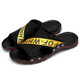 Flying Weaving Comfortable and Breathable Ultra-light Casual Slippers for Men (Color:Black Yellow Size:43)
