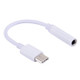 USB-C / Type-C to 3.5mm Audio Adapter, Length: about 10cm(White)