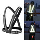 Night Riding Running Flexible Reflective Safety Vest(Black)