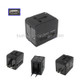 Plug Adapter, Universal US / EU / UK / AU Plug Power Connection Adaptor with 2 USB Charger Socket(Black)