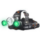 BORUIT LED Outdoor Strong Light Night Fishing Camping USB Charging Headlight(Headlamp+USB Cable+2xBattery)