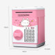 Simulation Cartoon ATM Password Safe Automatic Money Roller with Music Coin Piggy Bank(Happy Cat)