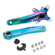 JIANKUN IXF Mountain Bike Hollow Crank Modified Single-plate Left and Right Cranks Crankshaft Bottom Axle, Style:Left and Right Crank(Electroplating Colorful)