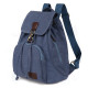 Women Canvas Student Laptop Bag Backpack(Blue)