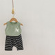 Children Cotton Striped Shorts (Color:Black Size:73)