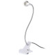 3W 360 Degree Rotation USB Metal Flexible Neck LED Light with Switch & Clip (White Light Silver)
