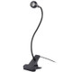 3W 360 Degree Rotation USB Metal Flexible Neck LED Light with Switch & Clip (White Light Black)