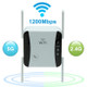 KP1200 1200Mbps Dual Band 5G WIFI Amplifier Wireless Signal Repeater, Specification:UK Plug(White)