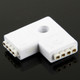 4 Pin 2 Way L Shape Female Connector for RGB LED Flexible Strip