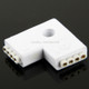 4 Pin 2 Way L Shape Female Connector for RGB LED Flexible Strip