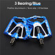 WEST BIKING YP0802083 Mountain Bike Aluminum Alloy Pedal Lightweight Highway Car Bearing Foot Pedal(Blue)