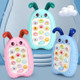 2 PCS Baby Early Education Chinese-English Bilingual Multifunctional Telephone Toy, Colour: Red Rabbit