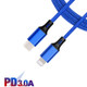 PD 18W USB-C / Type-C to 8 Pin Nylon Braided Data Cable is Suitable for iPhone Series / iPad Series, Length: 1.5 m(Blue)