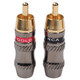 REXLIS TR026 2 PCS RCA Male Plug Audio Jack Gold Plated Adapter for DIY Audio Cable & Video cable