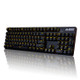 Ajazz 104 Keys Yellow Color Desktop Computer Notebook Gaming Wired Mechanical Keyboard, Cable Length: 1.5m, Style:Green Shaft(Black)