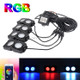 DC12-24V 18/27/36W 4 in 1 Dual-row RGB Mobile Phone Bluetooth APP Control Car Bottom Light / Chassis Light / Yacht Deck Light