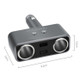 SHUNWEI SD-1925 120W 3A Car 2 in 1 Dual USB Charger 90 Degree Free Rotation Cigarette Lighter(Grey)