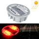 Solar Round Embedded Road Stud Light Car Guidance Light Road Deceleration Light, Constantly Bright Version (Red)