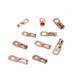 10 PCS AWG T2 Copper Heavy-duty Cold-pressed Wire Terminals 8 x 5/16 with Heat Shrinkable Tube