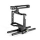YELANGU C18 YLG0915A-C Video Camera Cage Stabilizer with Handle & Rail Rod Mount for Panasonic Lumix DC-S1H / DC-S1 / DC-S1R(Black)