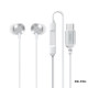 REMAX RM-512a USB-C / Type-C Metal  In-ear Wired Earphone,  Support Music & Call(White)