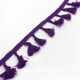 25 Metres 4.5cm Cotton Thread Broom Lace Ribbon Tassel Ethnic For Craft DIY Curtain Home Decorative Clothes Sewing Accessories(Dark Purple)